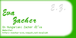 eva zacher business card